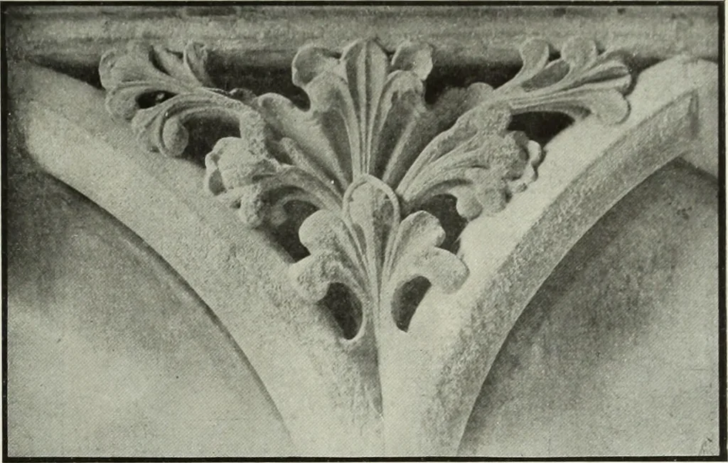 An illustration from An introduction to English church architecture : from the eleventh to the sixteenth century, 1913, leaf 38
