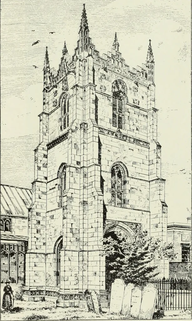 An illustration from An introduction to English church architecture : from the eleventh to the sixteenth century, 1913, leaf 381