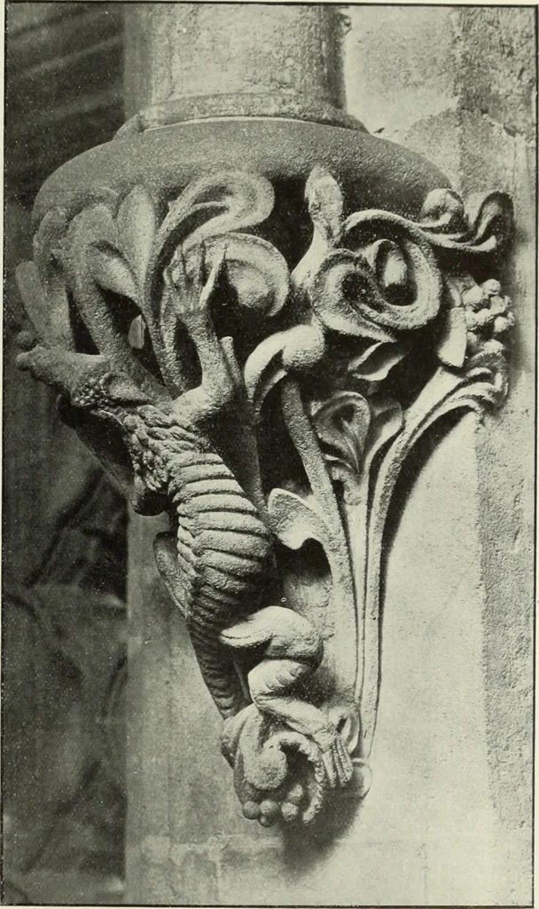 An illustration from An introduction to English church architecture : from the eleventh to the sixteenth century, 1913, leaf 384
