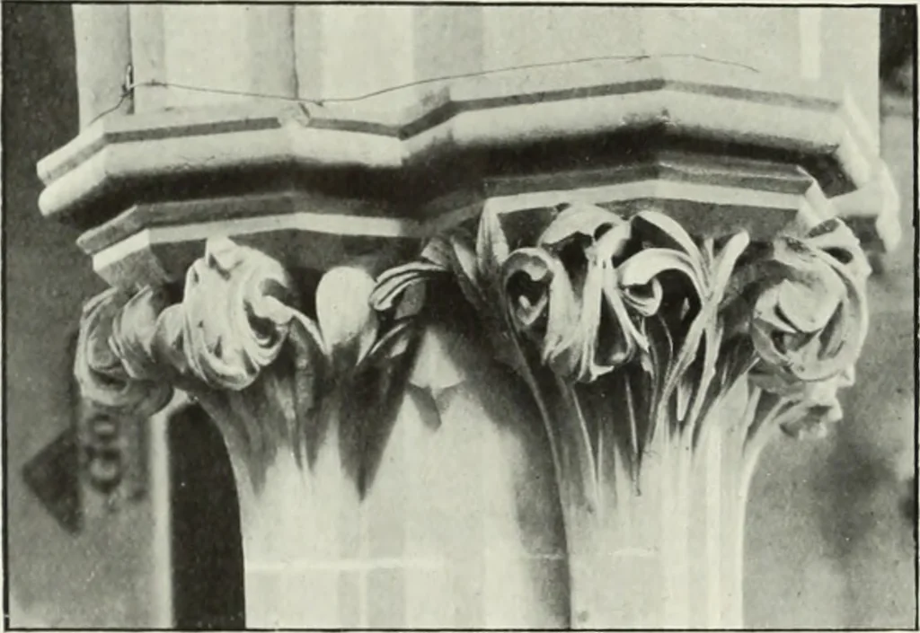 An illustration from An introduction to English church architecture : from the eleventh to the sixteenth century, 1913, leaf 39