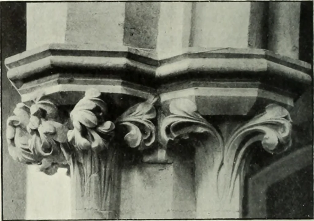 An illustration from An introduction to English church architecture : from the eleventh to the sixteenth century, 1913, leaf 39