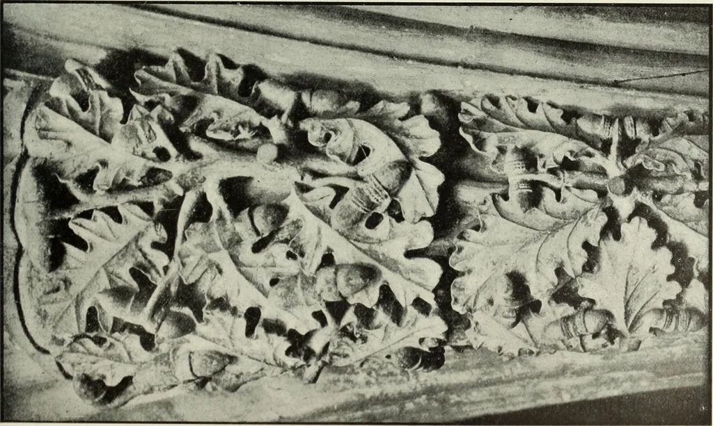 An illustration from An introduction to English church architecture : from the eleventh to the sixteenth century, 1913, leaf 390