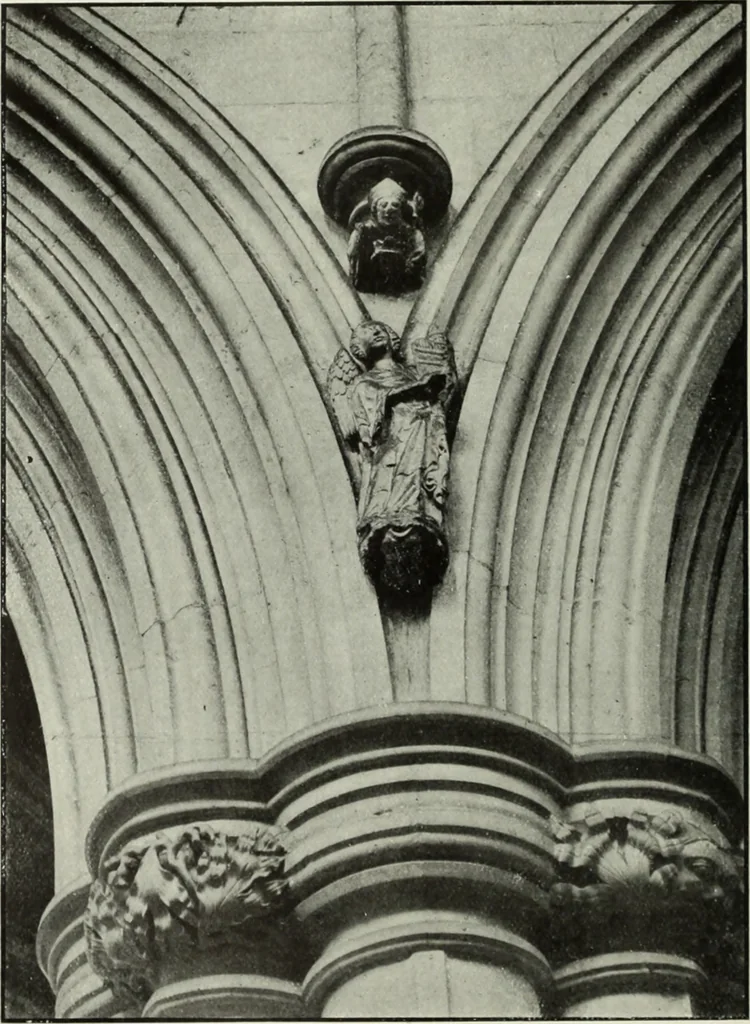 An illustration from An introduction to English church architecture : from the eleventh to the sixteenth century, 1913, leaf 391