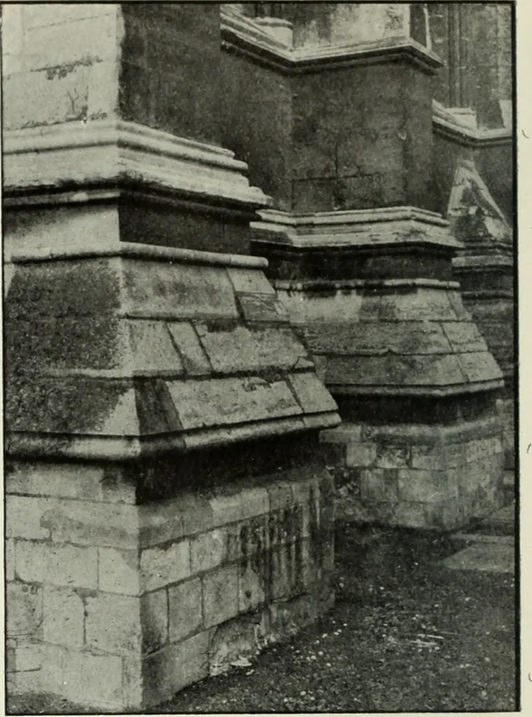 An illustration from An introduction to English church architecture : from the eleventh to the sixteenth century, 1913, leaf 393