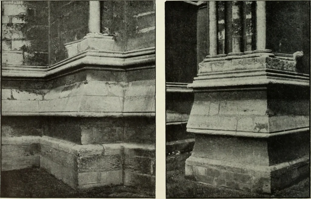 An illustration from An introduction to English church architecture : from the eleventh to the sixteenth century, 1913, leaf 393