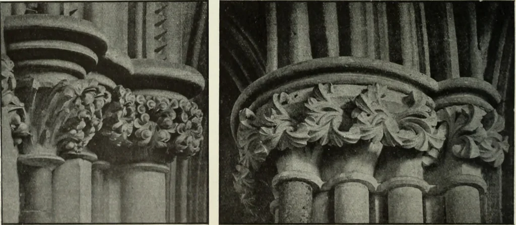 An illustration from An introduction to English church architecture : from the eleventh to the sixteenth century, 1913, leaf 41