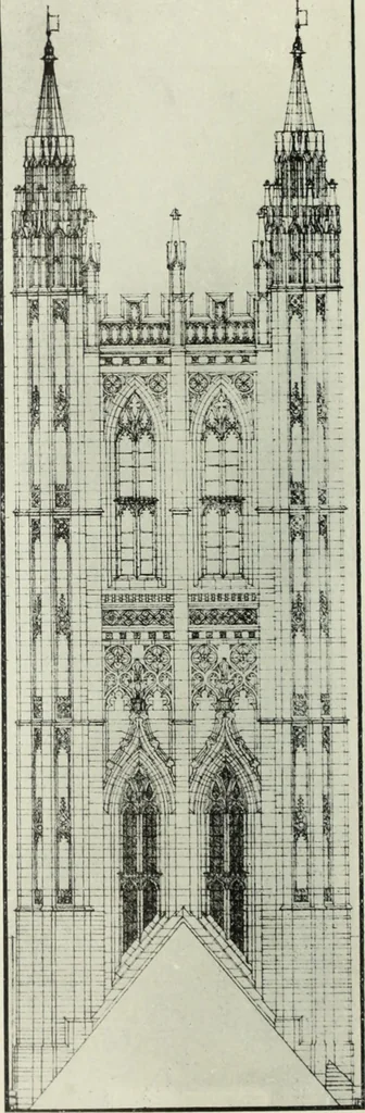 An illustration from An introduction to English church architecture : from the eleventh to the sixteenth century, 1913, leaf 419