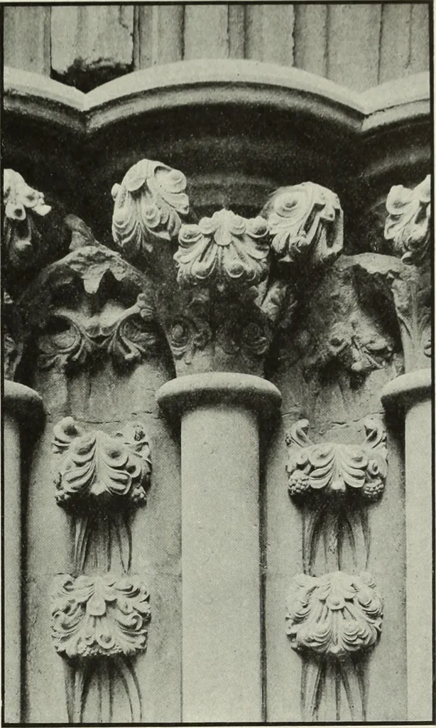 An illustration from An introduction to English church architecture : from the eleventh to the sixteenth century, 1913, leaf 42