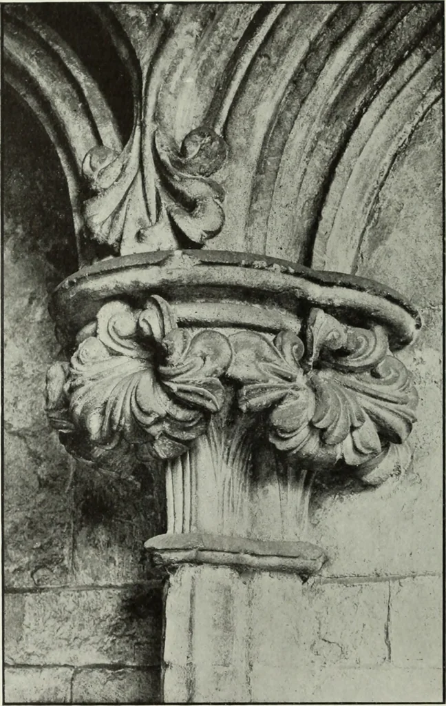 An illustration from An introduction to English church architecture : from the eleventh to the sixteenth century, 1913, leaf 43