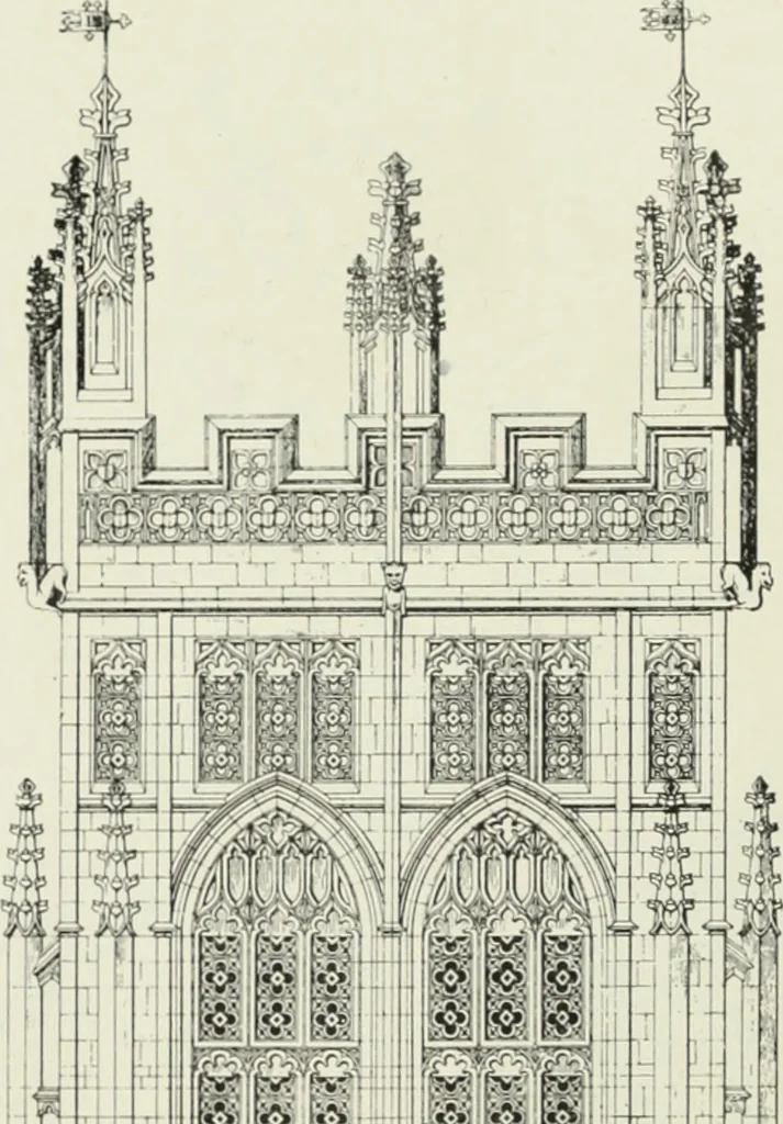 An illustration from An introduction to English church architecture : from the eleventh to the sixteenth century, 1913, leaf 433