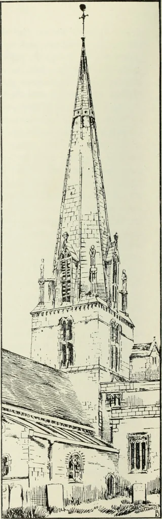 An illustration from An introduction to English church architecture : from the eleventh to the sixteenth century, 1913, leaf 449