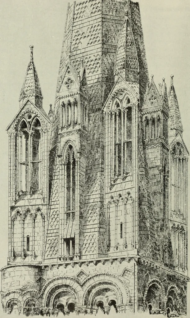 An illustration from An introduction to English church architecture : from the eleventh to the sixteenth century, 1913, leaf 455