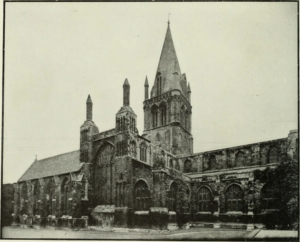 An illustration from An introduction to English church architecture : from the eleventh to the sixteenth century, 1913, leaf 457