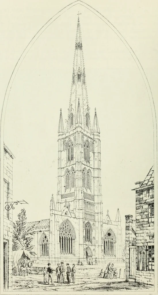 An illustration from An introduction to English church architecture : from the eleventh to the sixteenth century, 1913, leaf 461