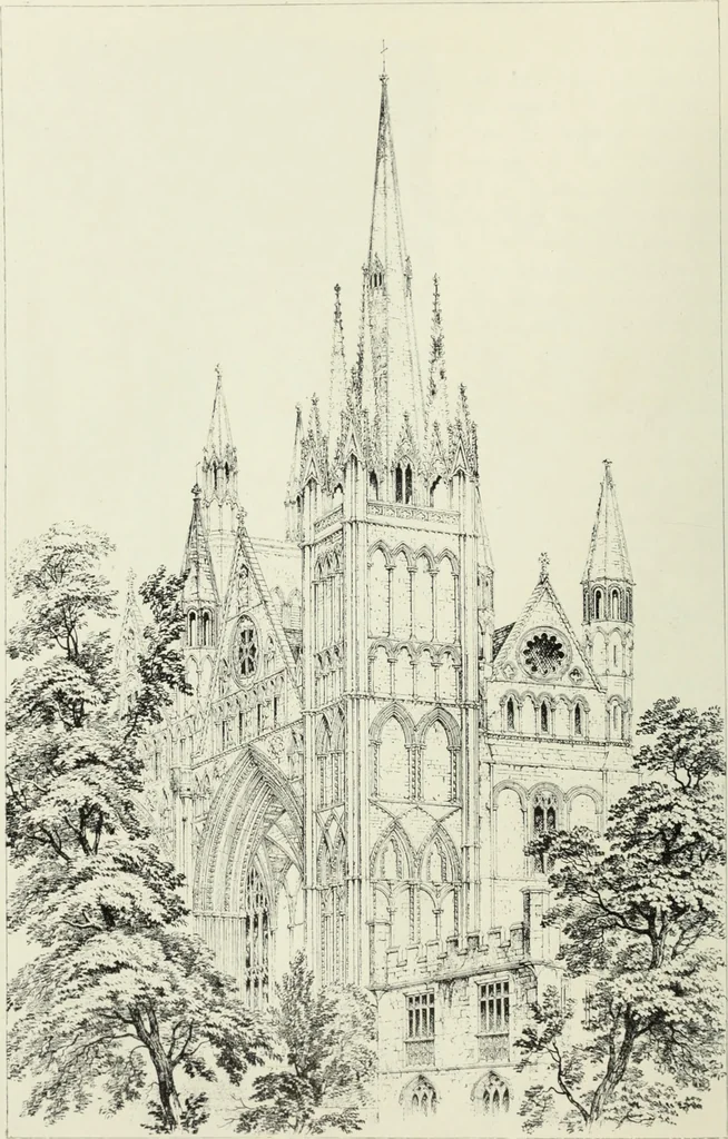 An illustration from An introduction to English church architecture : from the eleventh to the sixteenth century, 1913, leaf 469