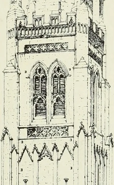 An illustration from An introduction to English church architecture : from the eleventh to the sixteenth century, 1913, leaf 472