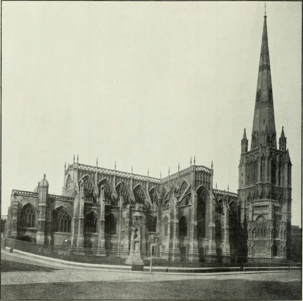 An illustration from An introduction to English church architecture : from the eleventh to the sixteenth century, 1913, leaf 473