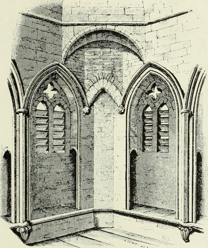 An illustration from An introduction to English church architecture : from the eleventh to the sixteenth century, 1913, leaf 476