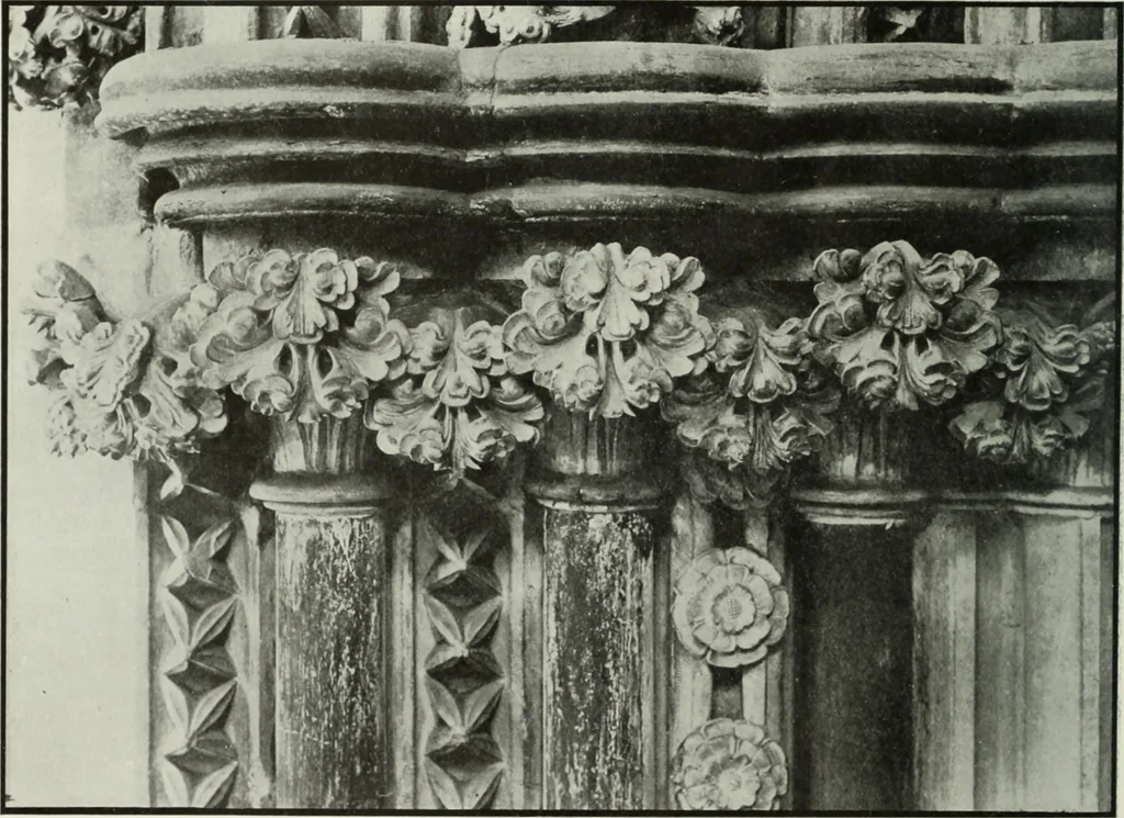 An illustration from An introduction to English church architecture : from the eleventh to the sixteenth century, 1913, leaf 49