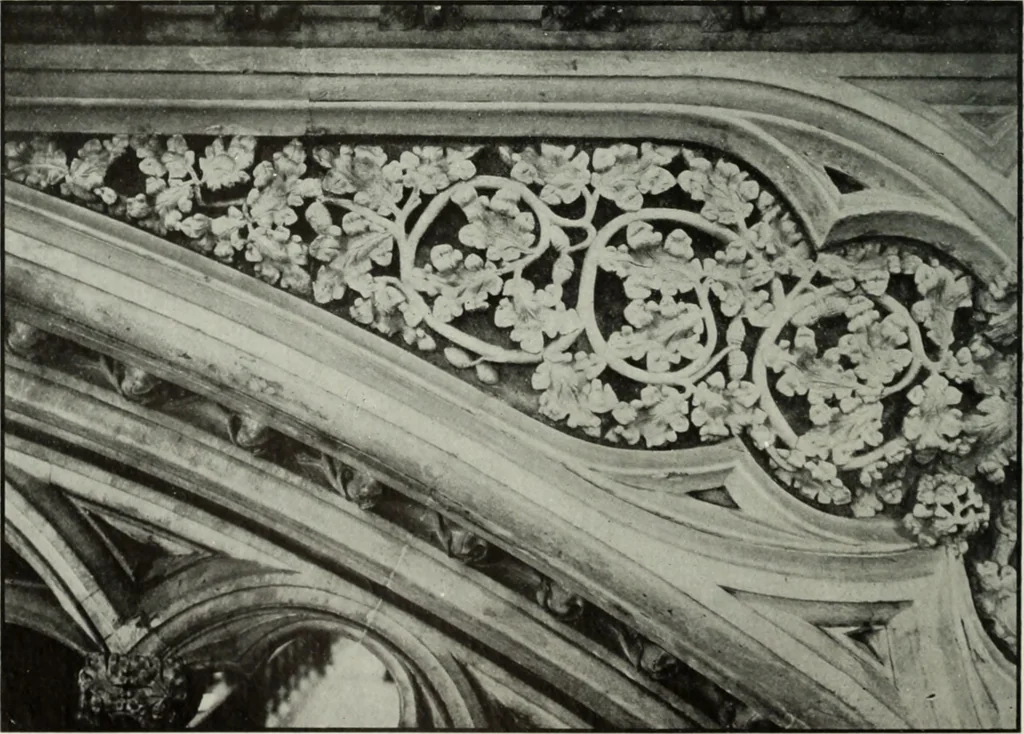 An illustration from An introduction to English church architecture : from the eleventh to the sixteenth century, 1913, leaf 51