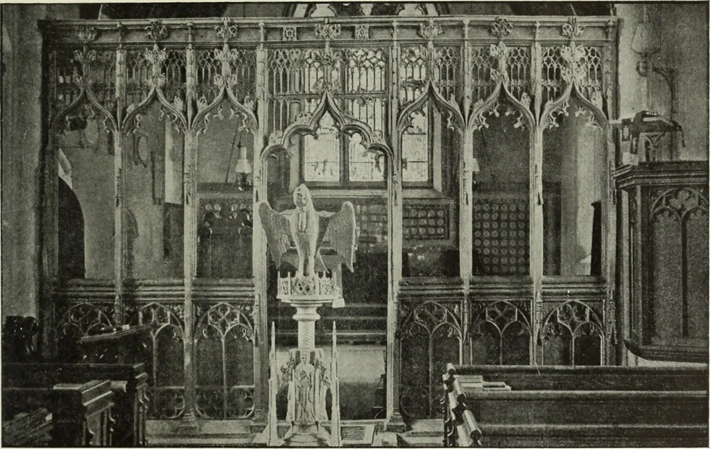 An illustration from An introduction to English church architecture : from the eleventh to the sixteenth century, 1913, leaf 512