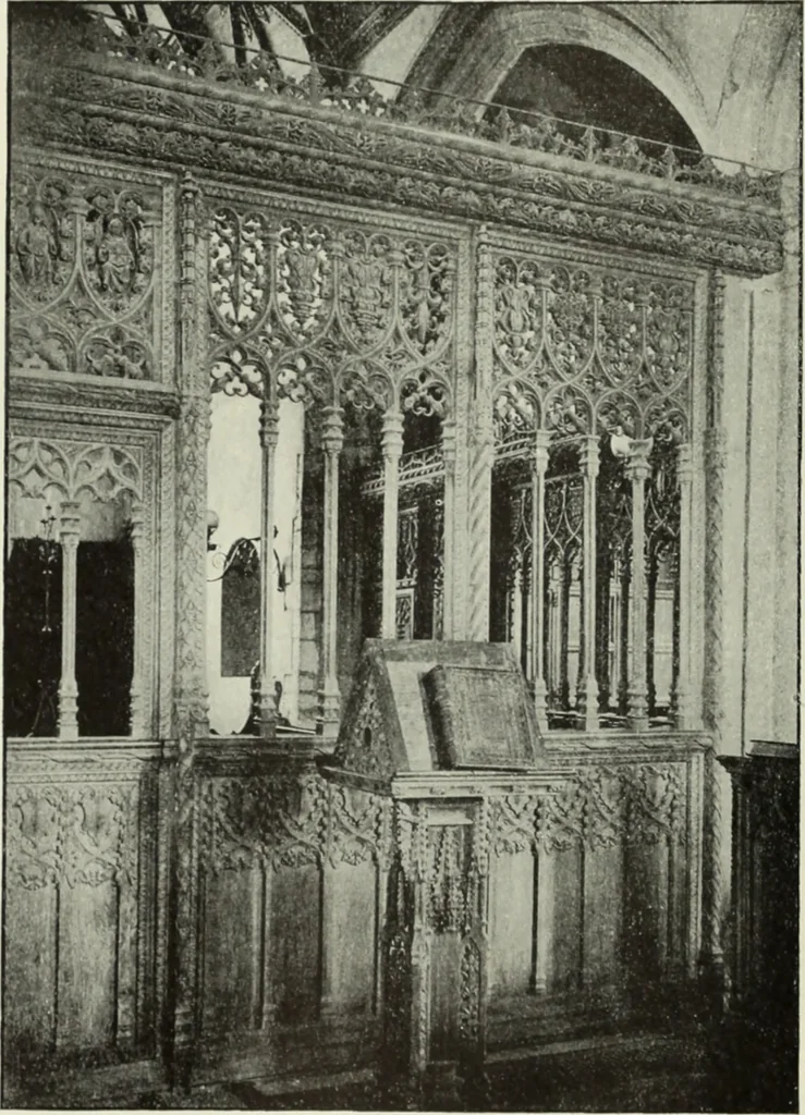 An illustration from An introduction to English church architecture : from the eleventh to the sixteenth century, 1913, leaf 513