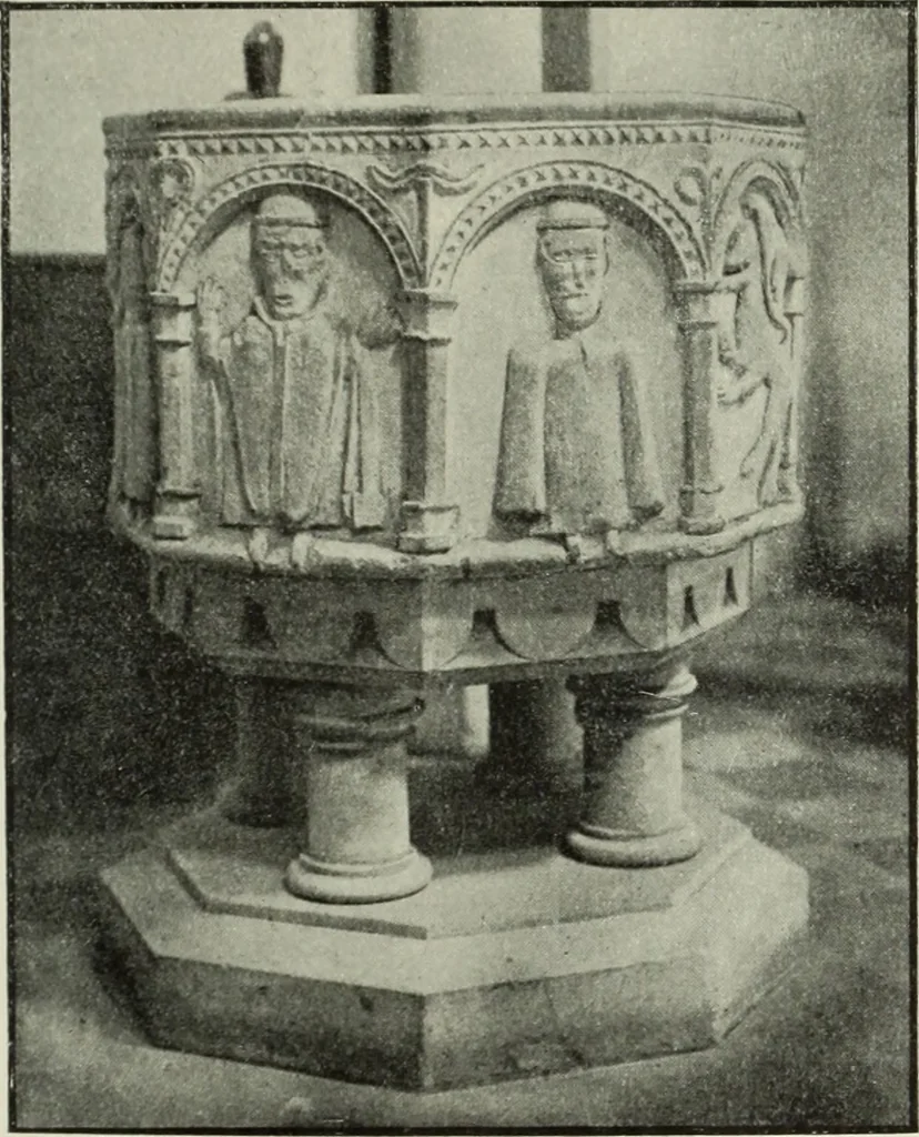 An illustration from An introduction to English church architecture : from the eleventh to the sixteenth century, 1913, leaf 514
