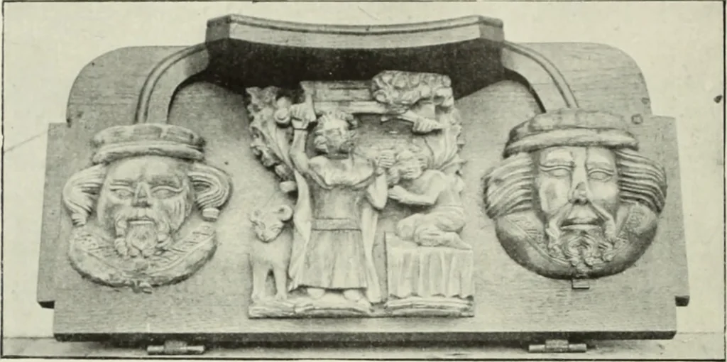 An illustration from An introduction to English church architecture : from the eleventh to the sixteenth century, 1913, leaf 517