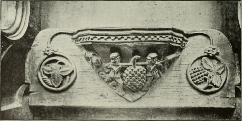 An illustration from An introduction to English church architecture : from the eleventh to the sixteenth century, 1913, leaf 517