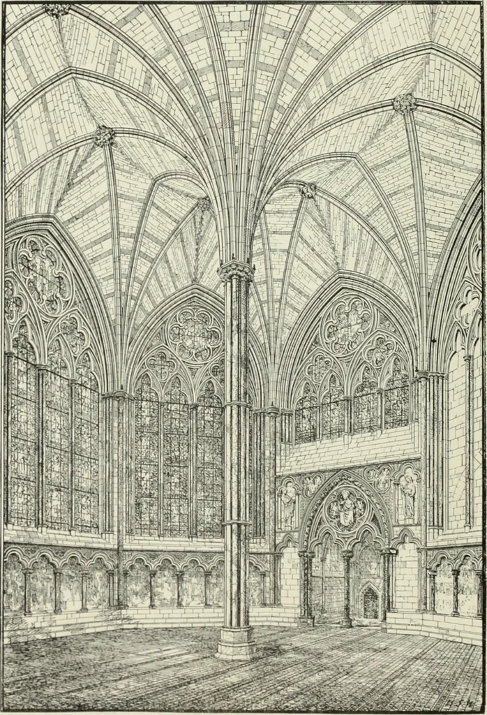 An illustration from An introduction to English church architecture : from the eleventh to the sixteenth century, 1913, leaf 521