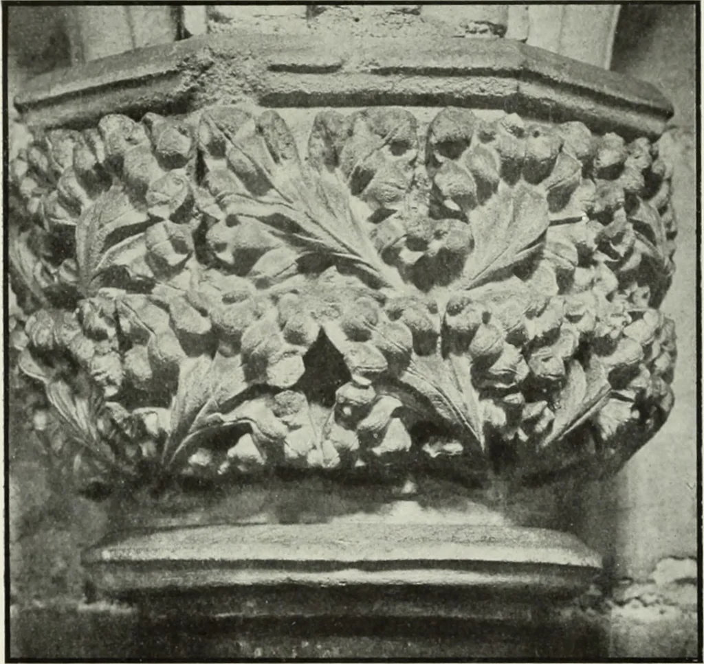 An illustration from An introduction to English church architecture : from the eleventh to the sixteenth century, 1913, leaf 53