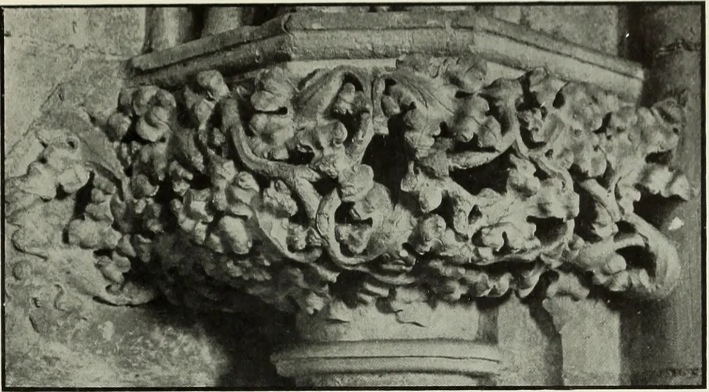 An illustration from An introduction to English church architecture : from the eleventh to the sixteenth century, 1913, leaf 54