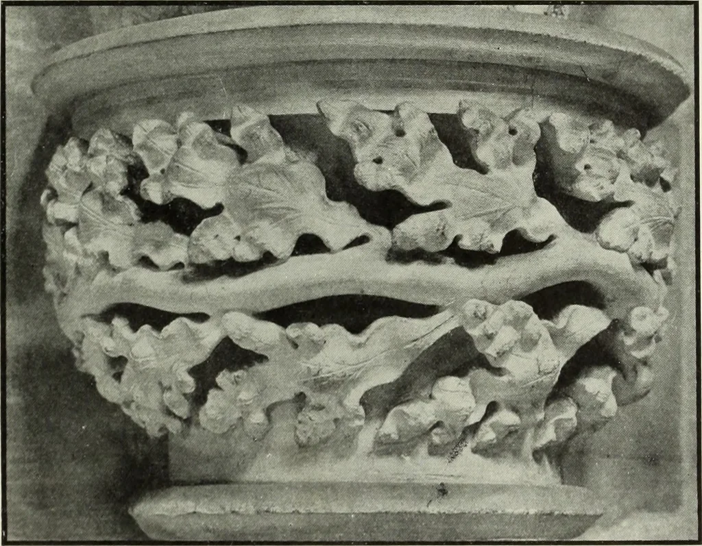 An illustration from An introduction to English church architecture : from the eleventh to the sixteenth century, 1913, leaf 54