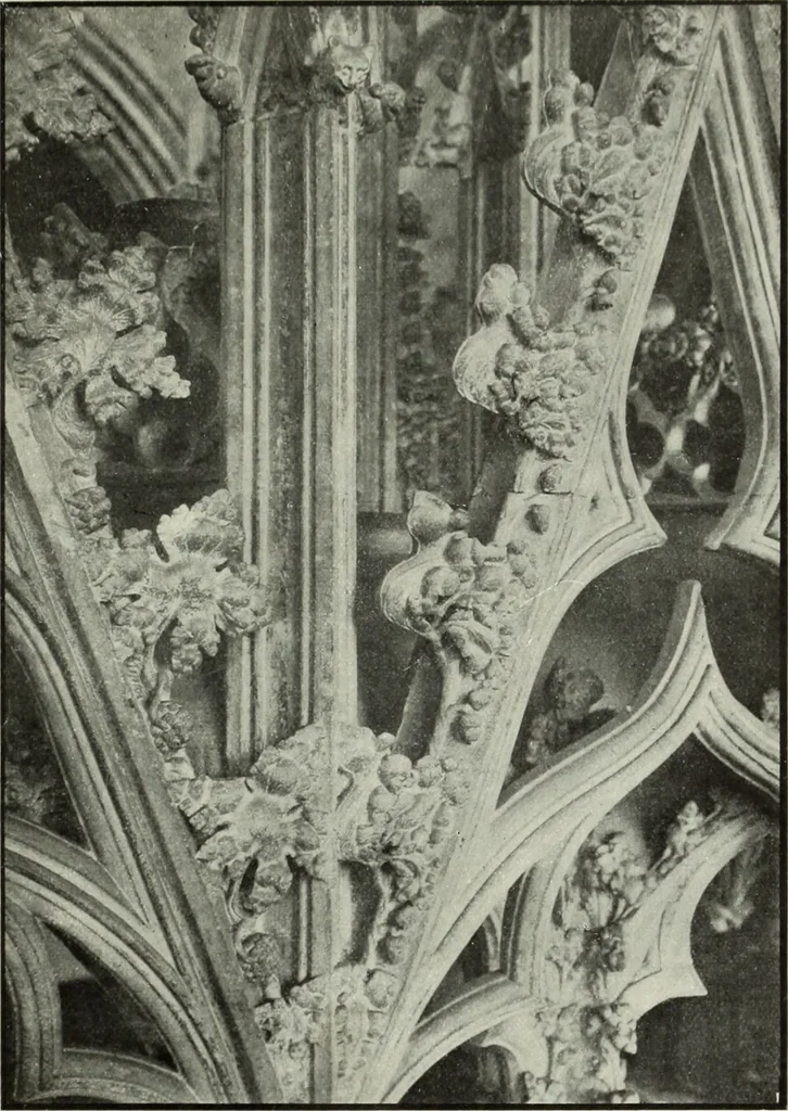 An illustration from An introduction to English church architecture : from the eleventh to the sixteenth century, 1913, leaf 56