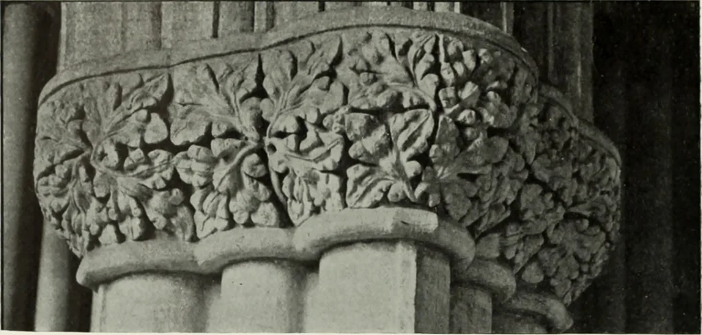 An illustration from An introduction to English church architecture : from the eleventh to the sixteenth century, 1913, leaf 57