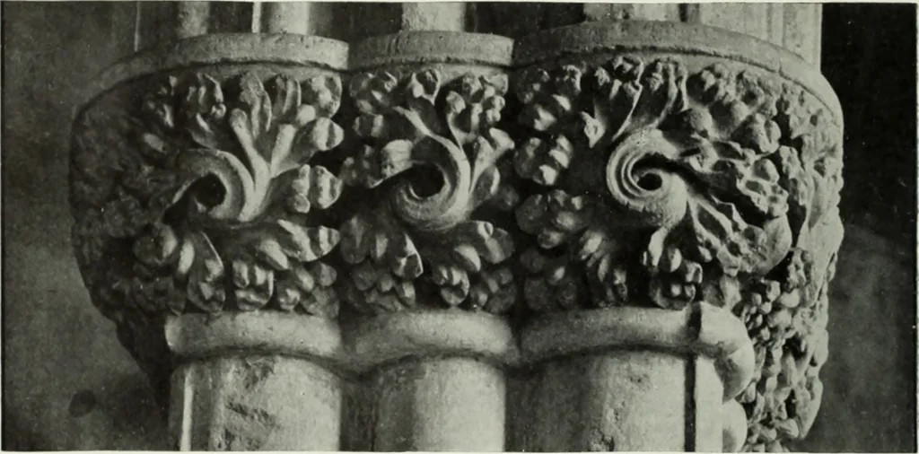 An illustration from An introduction to English church architecture : from the eleventh to the sixteenth century, 1913, leaf 57
