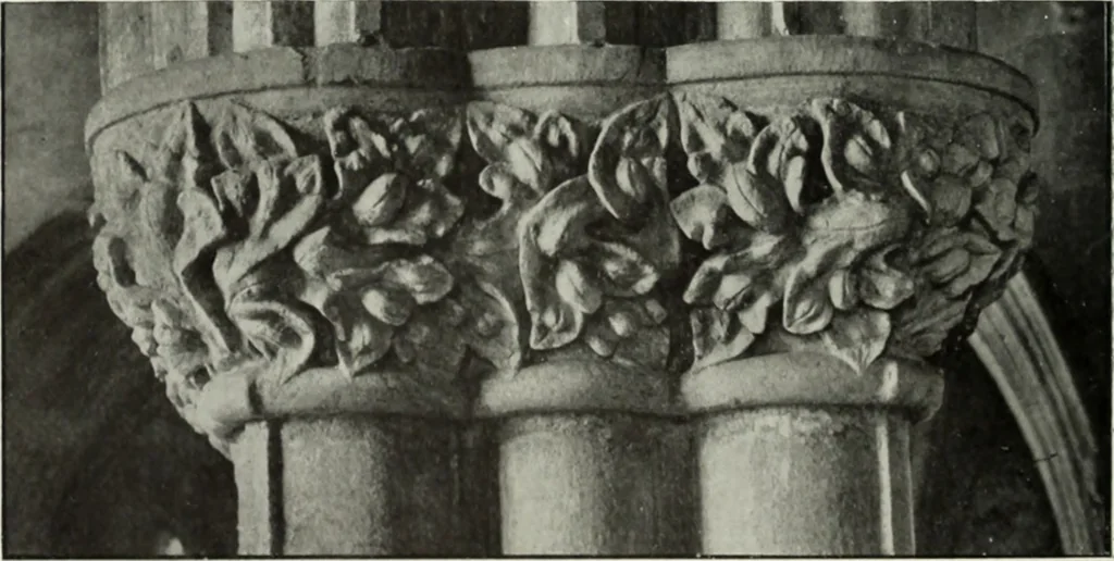 An illustration from An introduction to English church architecture : from the eleventh to the sixteenth century, 1913, leaf 57