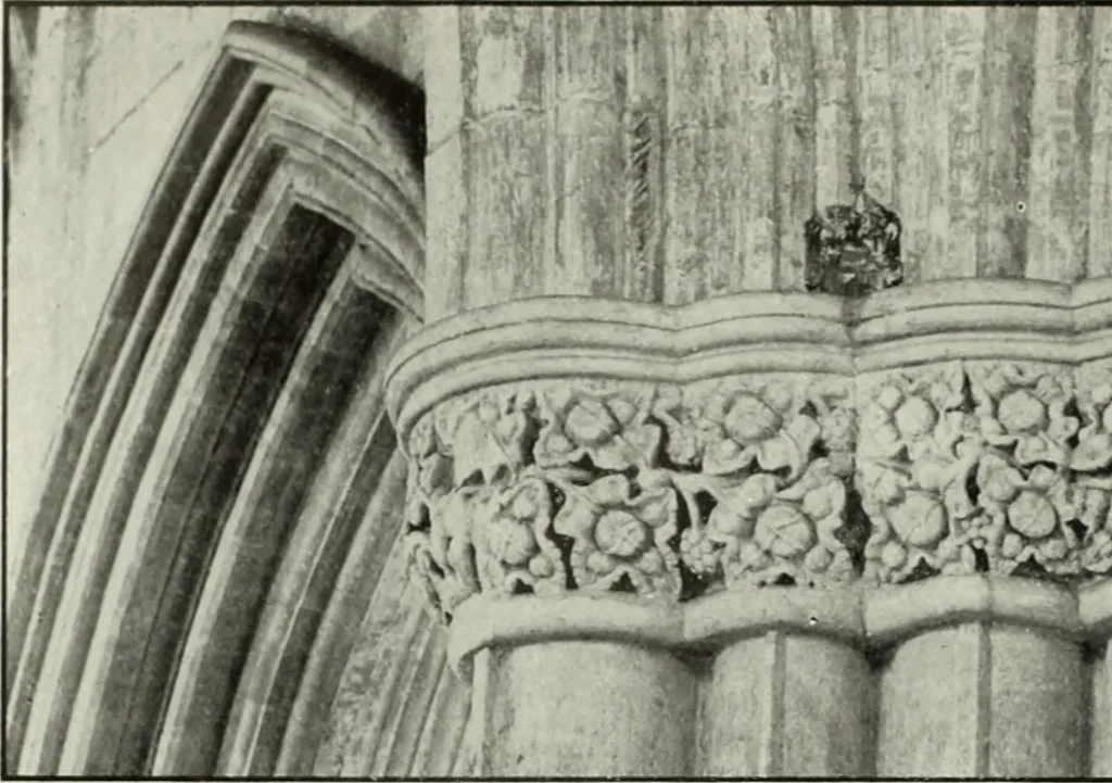 An illustration from An introduction to English church architecture : from the eleventh to the sixteenth century, 1913, leaf 59