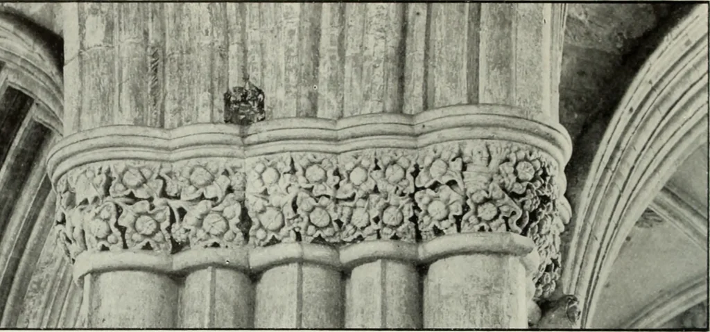 An illustration from An introduction to English church architecture : from the eleventh to the sixteenth century, 1913, leaf 59