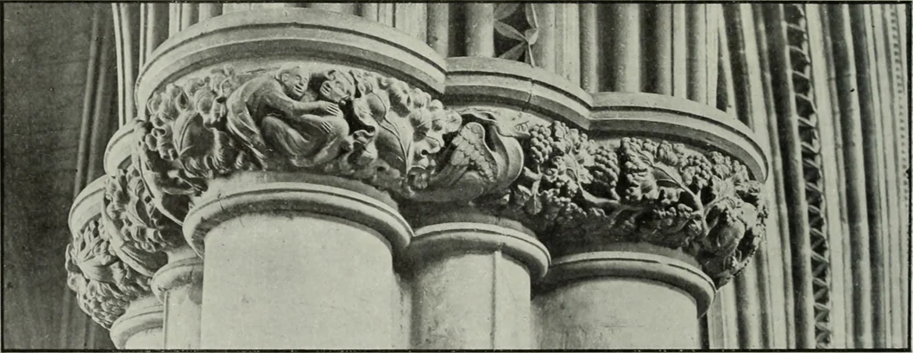 An illustration from An introduction to English church architecture : from the eleventh to the sixteenth century, 1913, leaf 59