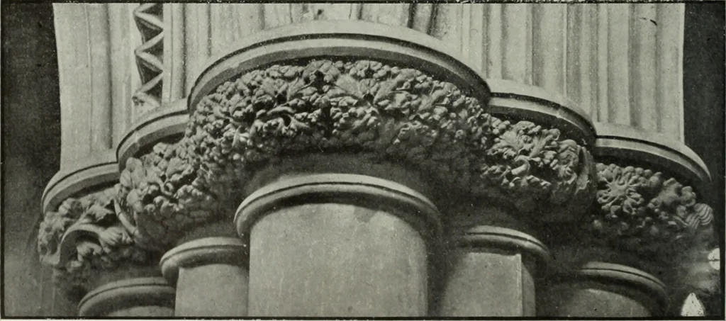 An illustration from An introduction to English church architecture : from the eleventh to the sixteenth century, 1913, leaf 59