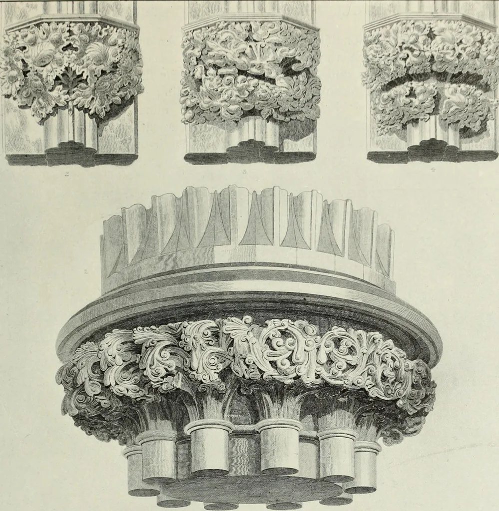 An illustration from An introduction to English church architecture : from the eleventh to the sixteenth century, 1913, leaf 62