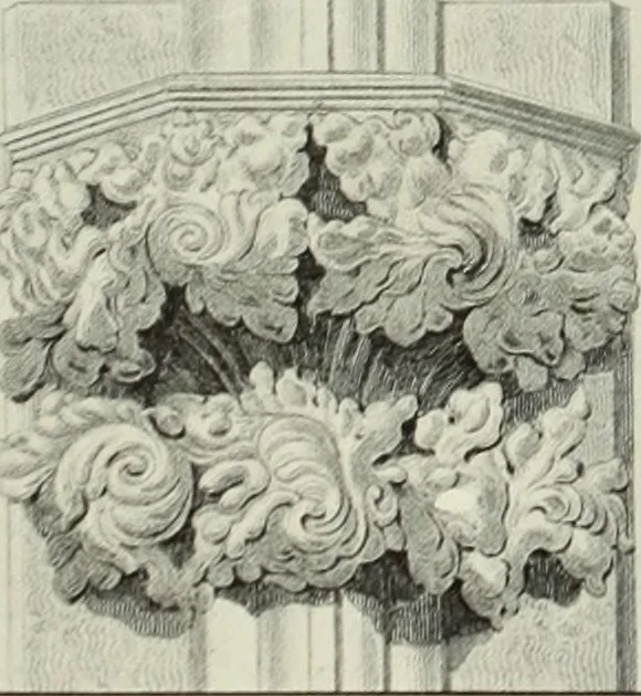An illustration from An introduction to English church architecture : from the eleventh to the sixteenth century, 1913, leaf 62