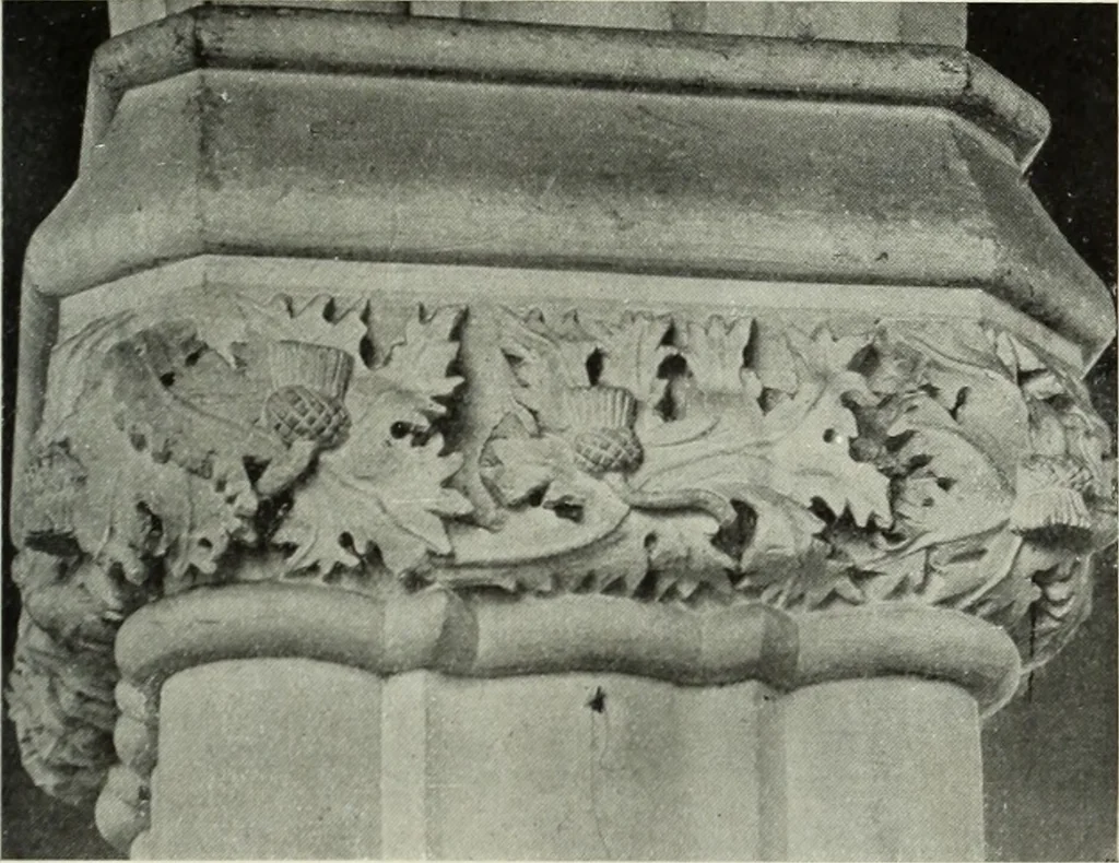 An illustration from An introduction to English church architecture : from the eleventh to the sixteenth century, 1913, leaf 64