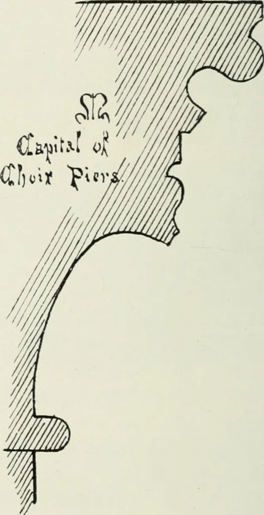 An illustration from An introduction to English church architecture : from the eleventh to the sixteenth century, 1913, leaf 67
