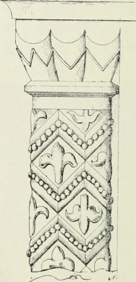 An illustration from An introduction to English church architecture : from the eleventh to the sixteenth century, 1913, leaf 73