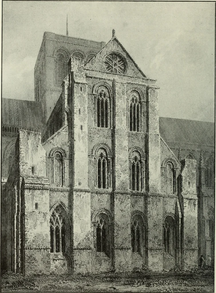 An illustration from An introduction to English church architecture : from the eleventh to the sixteenth century, 1913, leaf 93
