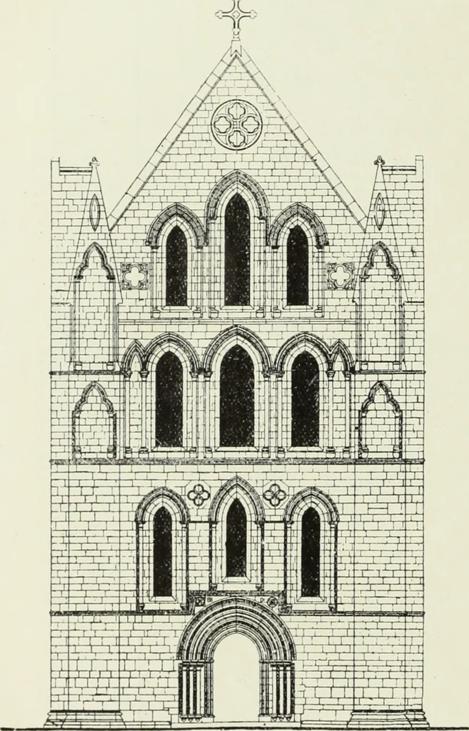 An illustration from An introduction to English church architecture : from the eleventh to the sixteenth century, 1913, leaf 95