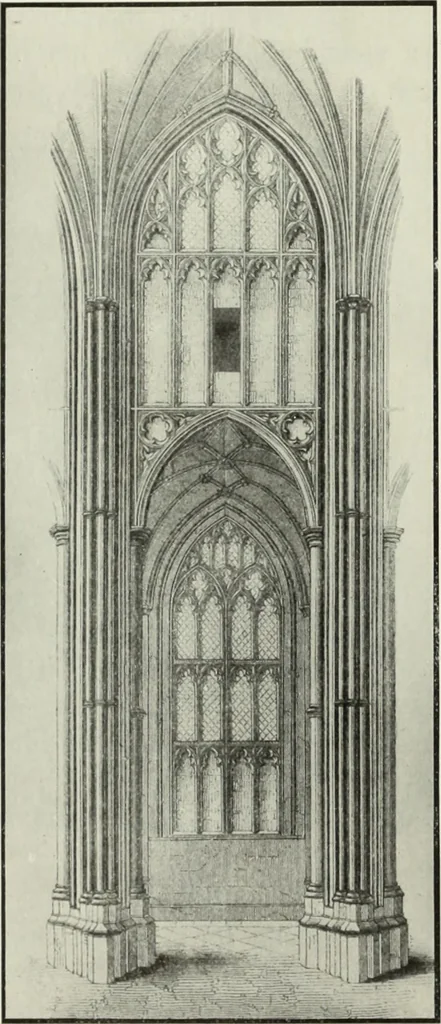 An illustration from An introduction to English church architecture : from the eleventh to the sixteenth century, 1913, leaf 97