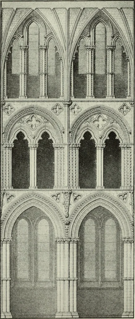 An illustration from An introduction to English church architecture : from the eleventh to the sixteenth century, 1913, leaf 99